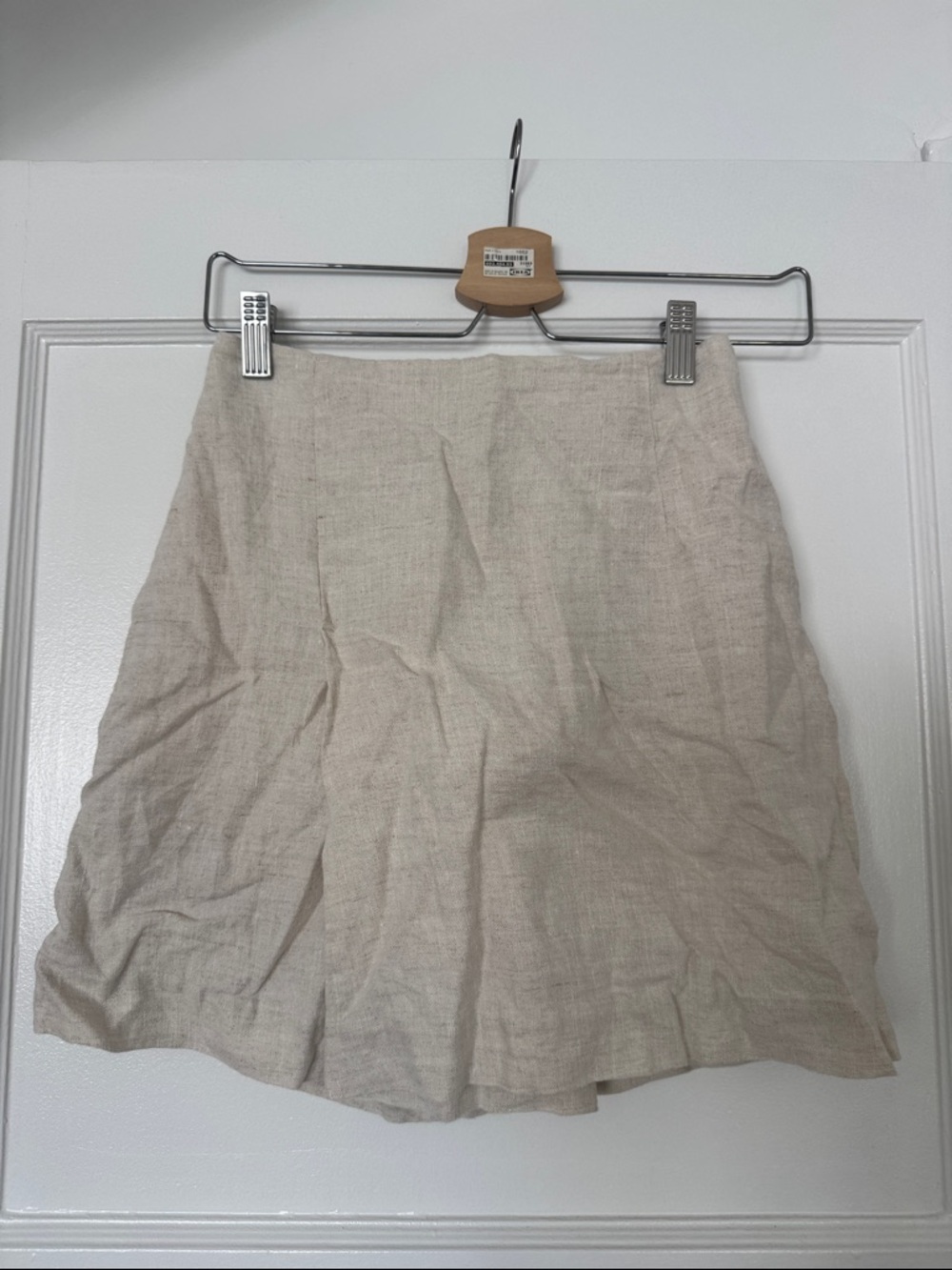 & Other Stories Women's Cream Linen Mini Skirt